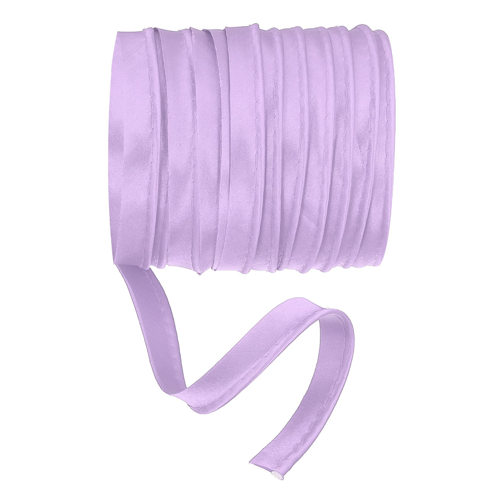 YELARXI Maxi Piping Bias Tape, 5 Yards Piping Trim with Cord Satin Binding Lip Cord Trim Fit for Sewing Garment Webbing Trimming Crafts Decorating - (Light Purple)