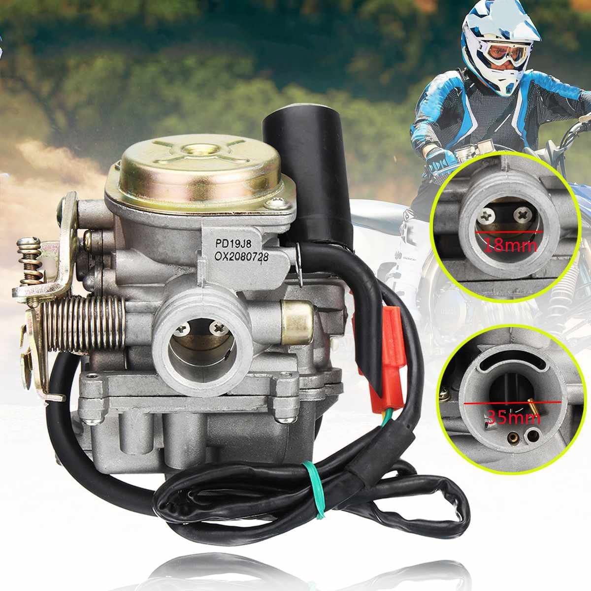 Montaje Carburador Carburador De Motocicleta De 18mm Para Motor De 4 Tiempos 50CC 60CC 70CC 80CC Para Atv Scooter GY6 Sport 18mm 139 Para QMB Conjunto Carburador