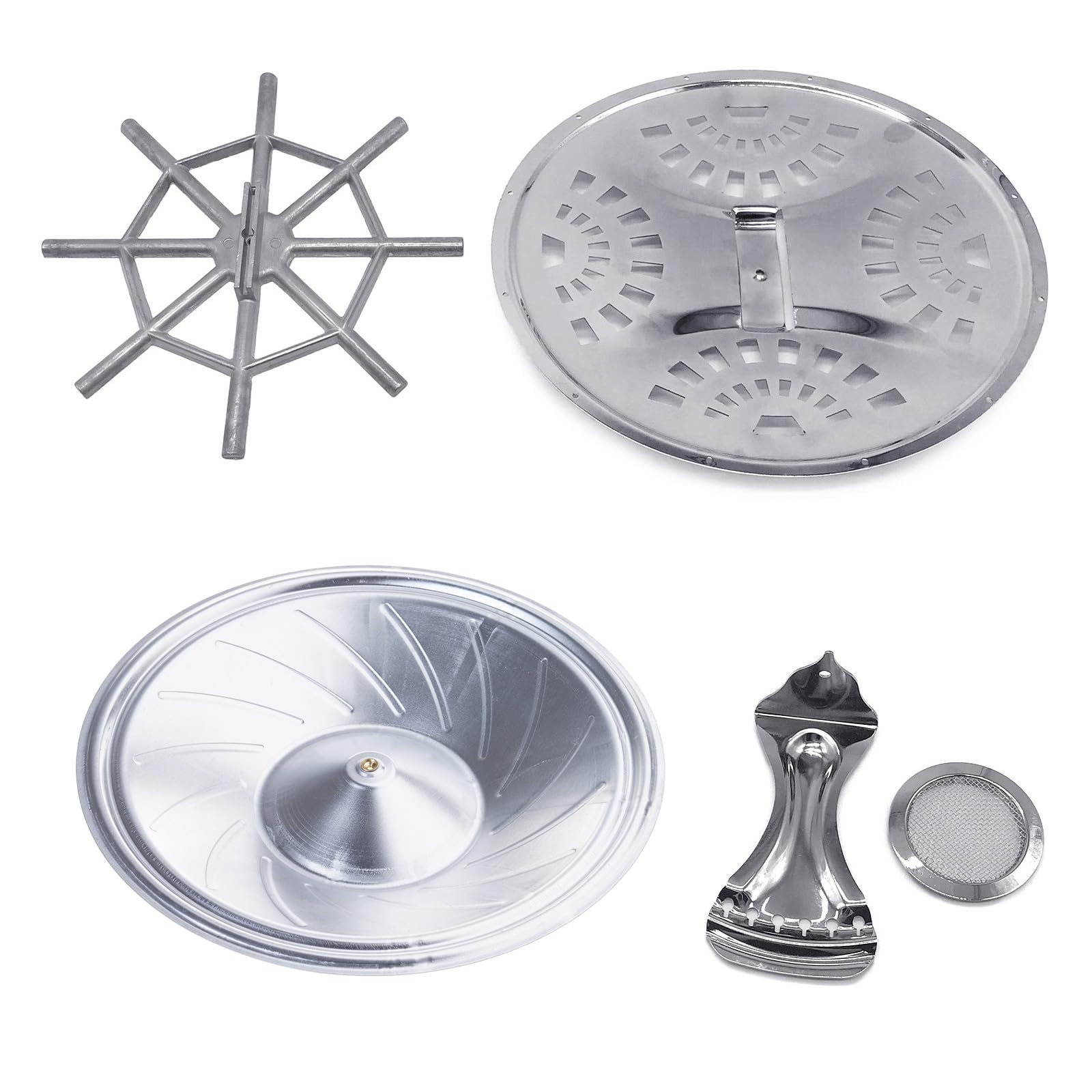 Dobro - Set di 5 pezzi di ricambio per chitarra dobro, coni soundhole schermate, cordiera, ponte, sella per chitarra Dobro, set di 5 accessori