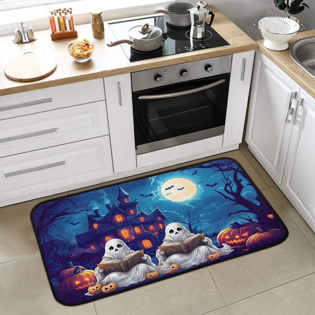 Cardinal Birdhouse Colorful Kitchen Rug Non-Slip Washable Kitchen Mat Soft Absorbent Carpet Welcome Mats for Indoor,Entryway,Floor,Sink,Bathroom,Laundry Home Festival Decor