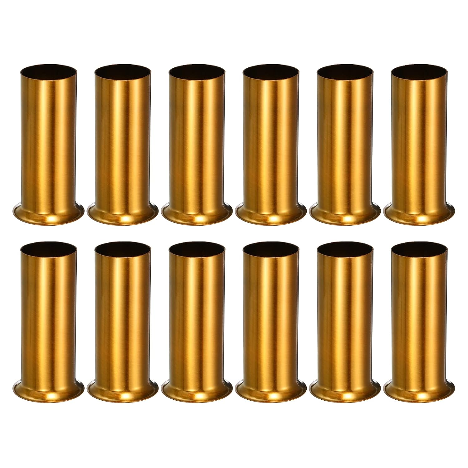 MECCANIXITY Candle Socket Covers, 3.1 Inch Tall Metal Chandelier Sleeves Candelabra Base Sockets Fit to Most Chandeliers, Silver Tone 12 Pcs