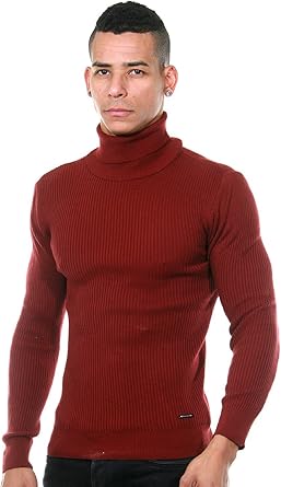 EX-PENT - Pull - Col Roulé - Manches Longues - Homme Rouge bordeaux - Rouge  - X-large : Amazon.fr: Vêtements