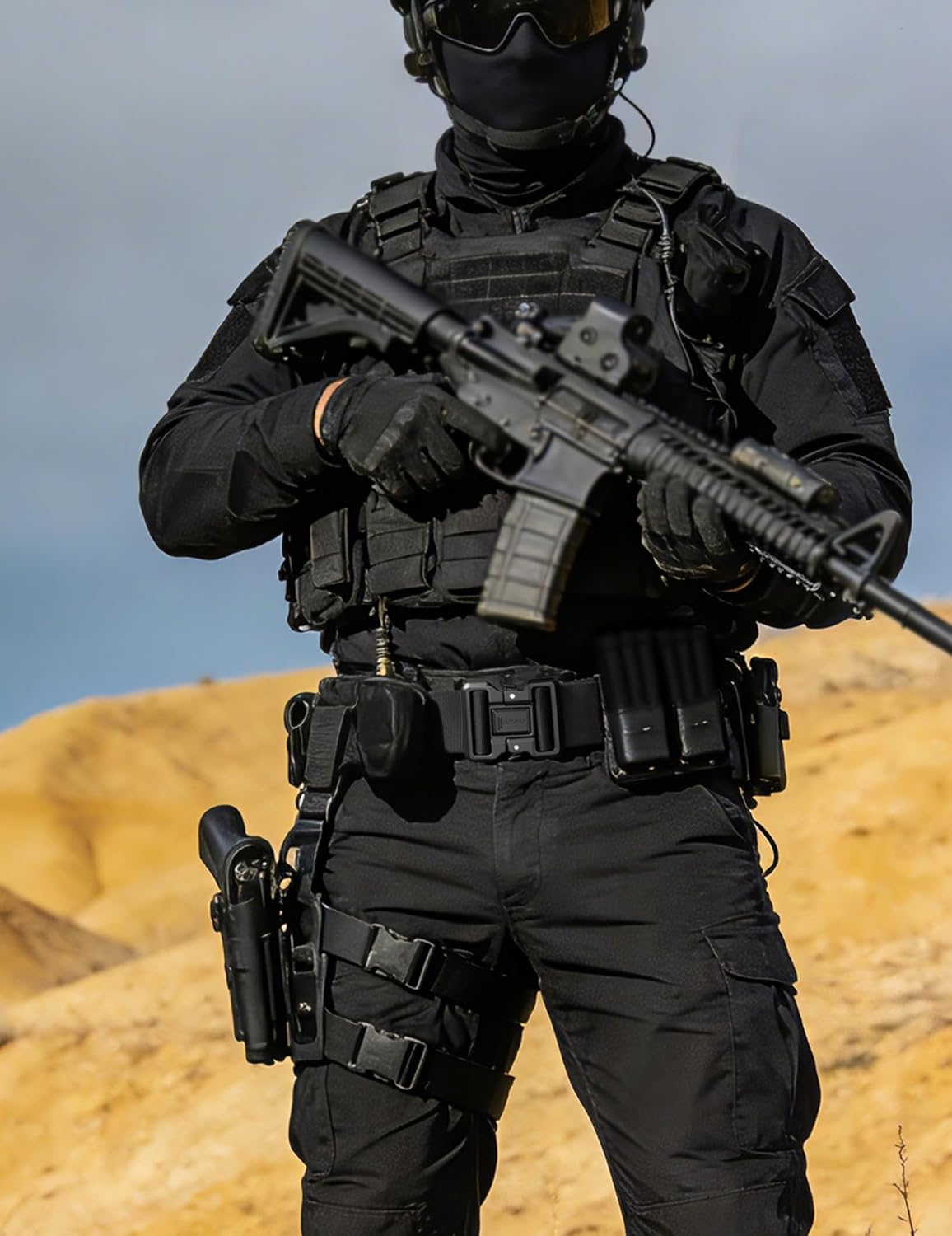 JUKMO Tactical Belt Set for Duty | Quick-Release 2-Inch MOLLE Zero Stretch Outer Belt For Law Enforcement, Military, Security