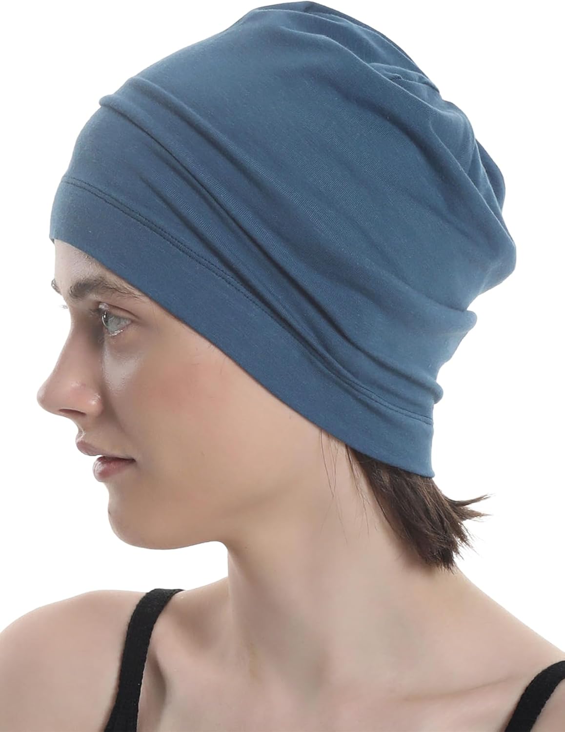 Unisex Bamboo Beanie Sleep Cap for Sensitive Skin, Hair Loss, Alopecia, Chemo, Indoors and Outdoors - Image 2