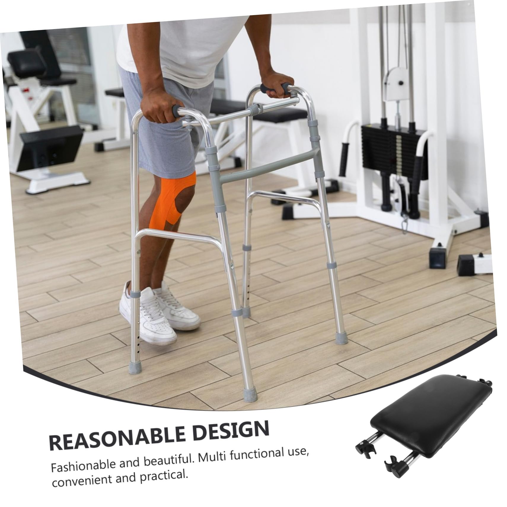 Healvian Sedile di Ricambio in Lega di Alluminio Leggero e Sicuro per Deambulatore, Superficie Antiscivolo per Assistenza Bagno e Doccia