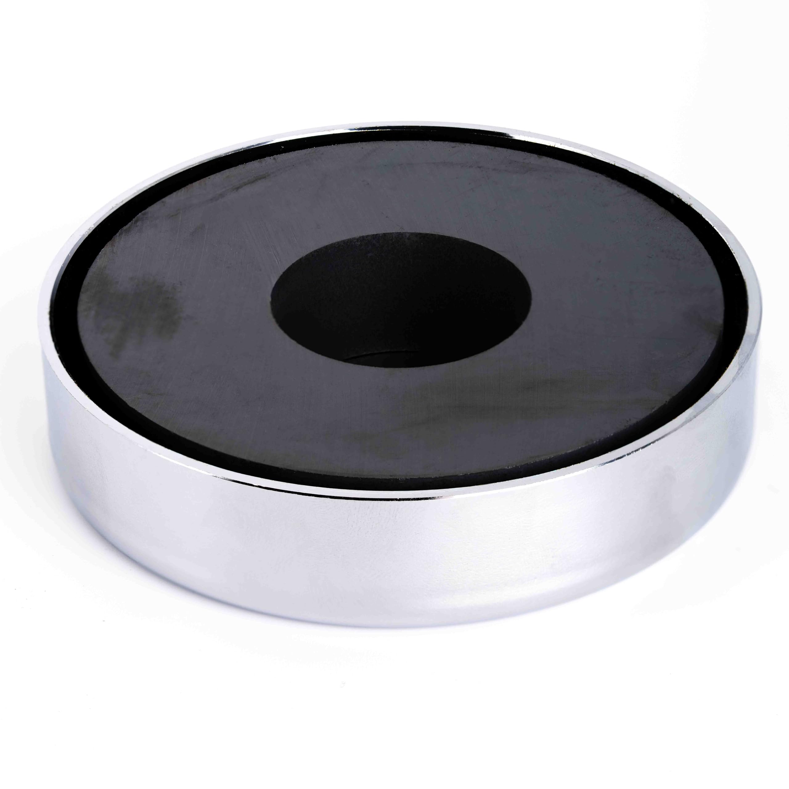 Aimant en Pot Ferrite Pour Les Arts, L'Artisanat, la Fabrication de Modèles - 100mm de diamètre x 22mm D'Épaisseur x 11mm - Pull 68kg - Pack de 20