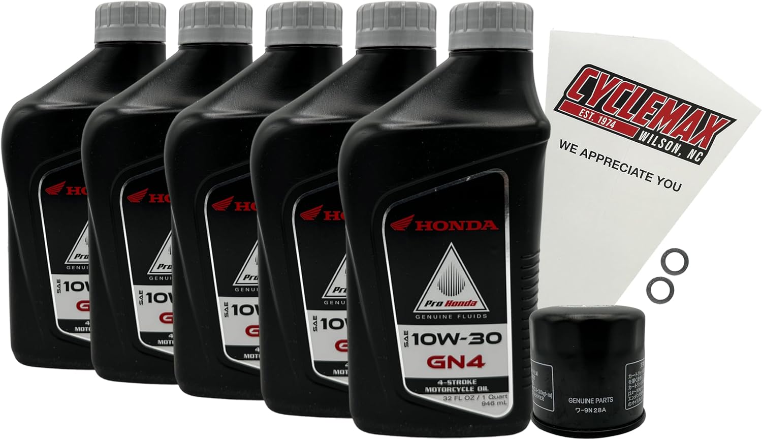 Cyclemax Standard GN4 10W-30 Oil Change Kit compatible with 2021-2025 Honda REBEL 1100