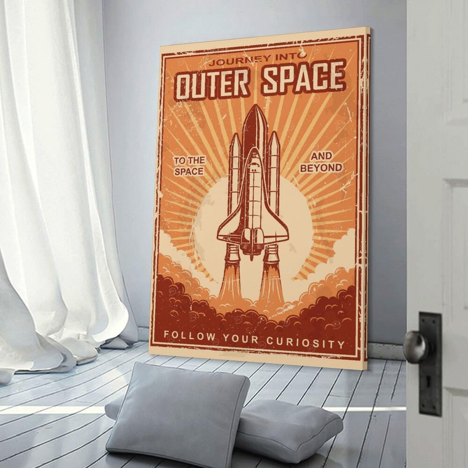 Junmoney Decorative Wall Artwork Space Travel, 20x30inch(50x75cm), for Living Room, Lounge Or Sitting Room, Modern Wall Decor for Cosy Interiors