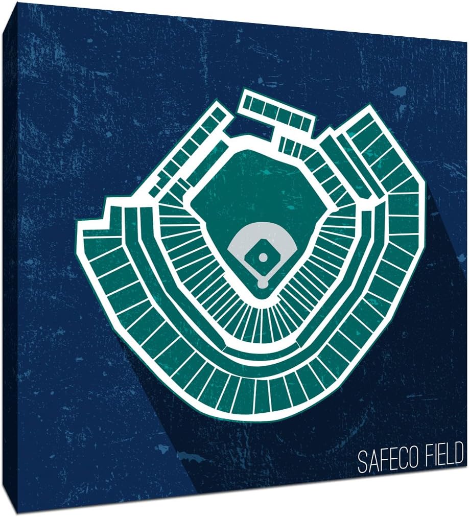 Safeco Field Seating Map Baseball Seating Map 9x9 Gallery Wrapped
