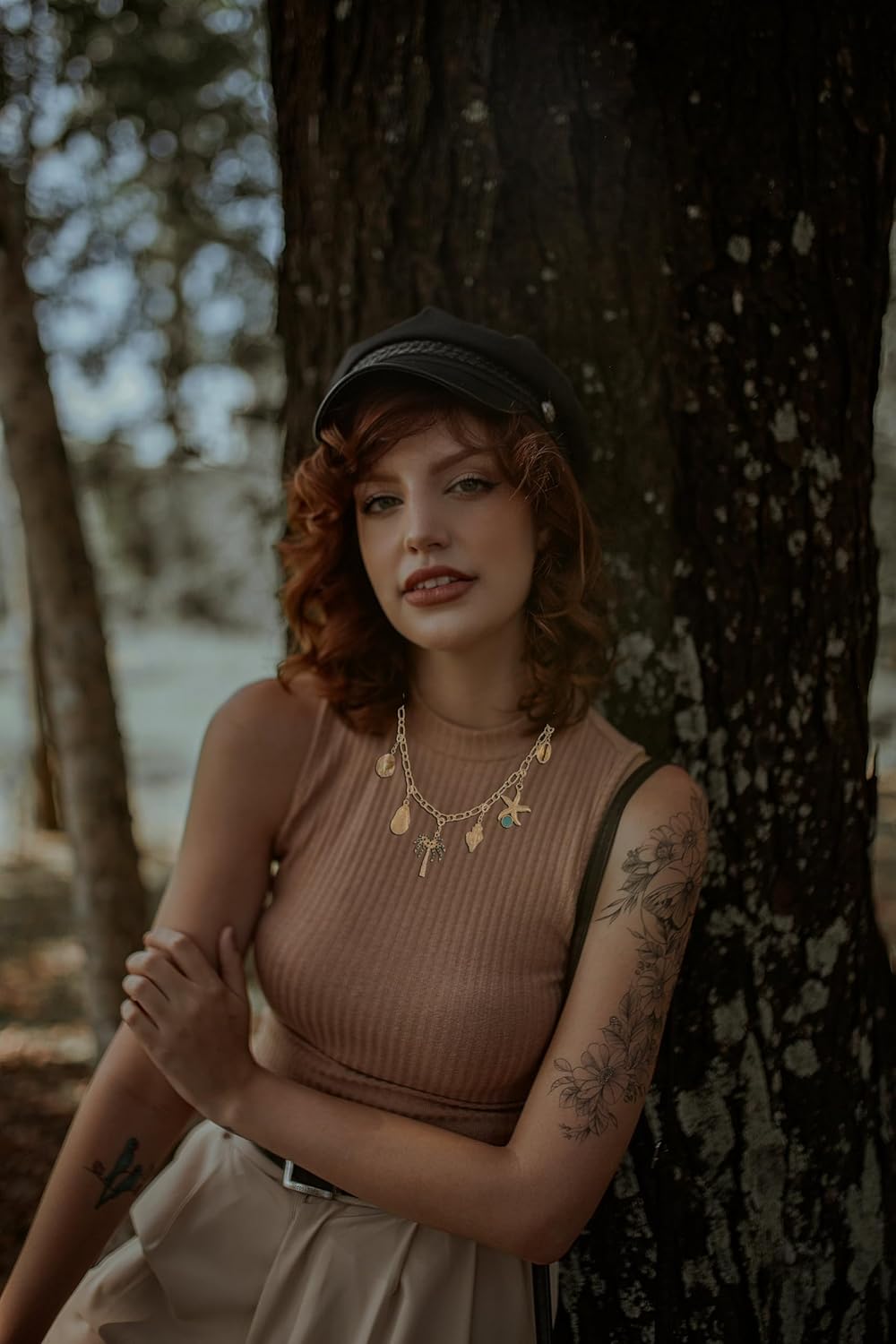 Rambling Rose 14K DIY Necklace,Beach by the Sea Gold Shell Pendant Necklaces Holiday Necklace Fruit Necklace For Women - Image 5