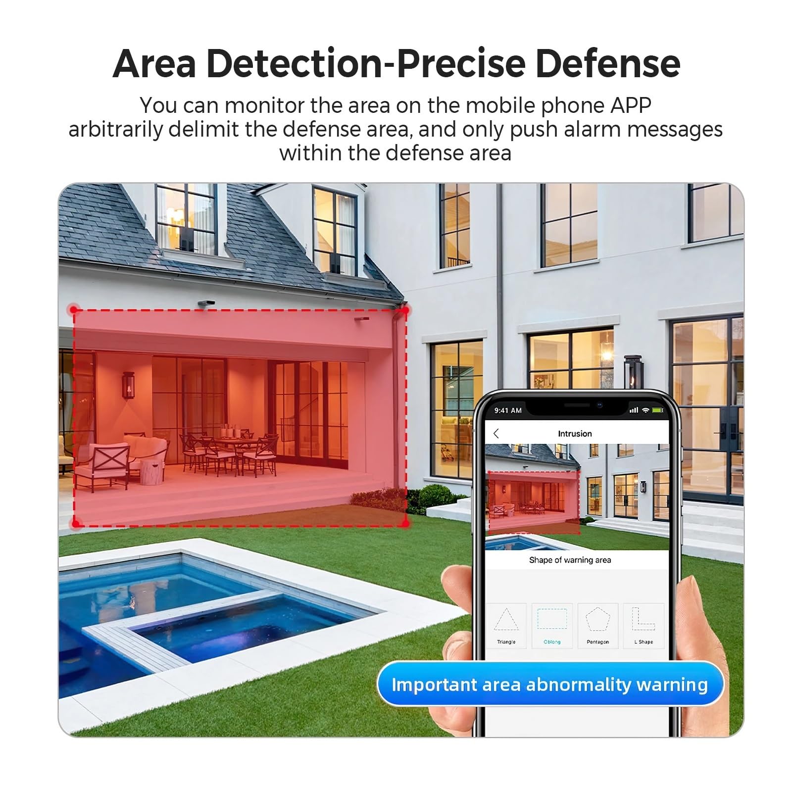 Caméra de sécurité AI à Triple Objectif 12MP 6K