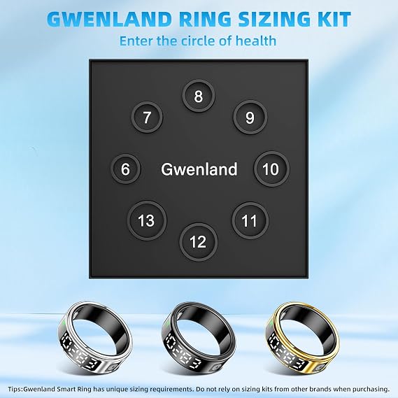 Smart Ring Sizer Measuring Tool - First Ring Sizer, Choose from 8 Sizes Before Purchasing - 6-13, Find Your Perfect Health Fitness Tracker