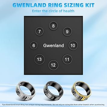 Smart Ring Sizer Measuring Tool - First Ring Sizer, Choose from 8 Sizes Before Purchasing - 6-13, Find Your Perfect Health Fitness Tracker