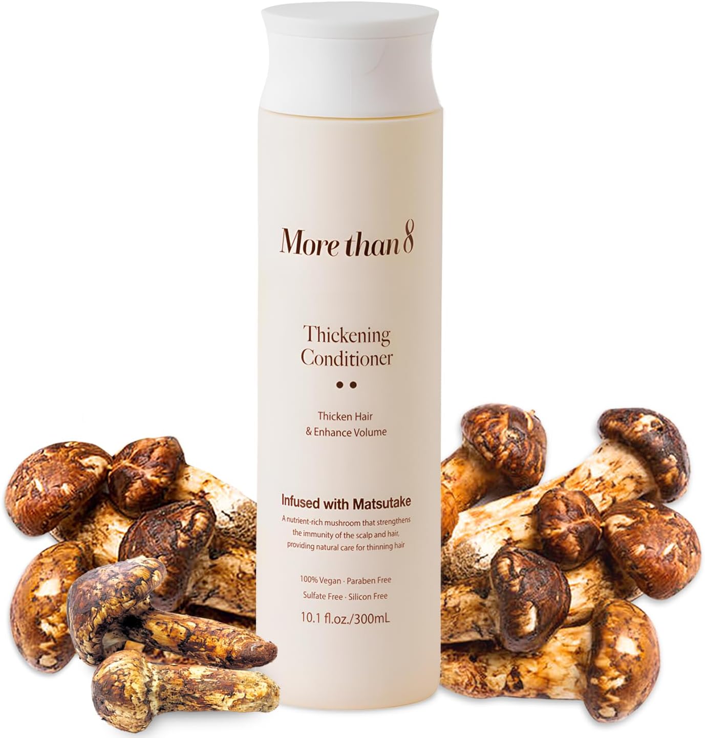 Thickening Treatment Conditioner with Matsutake Extract – The Ultimate Solution for Hair Thinning and Volume Loss, 100% Vegan, Parabens Free, for All Types of Hair, 10.1 oz