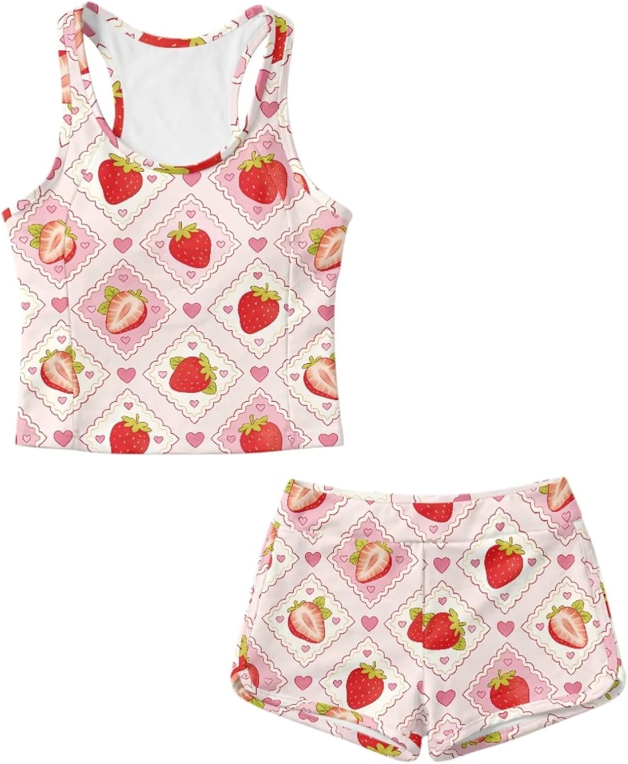 Tankini Swimsuits for Girls Size 6-15 Stretch Tankini for Swimming Pool Girls Bathing Suit with with Boyshort