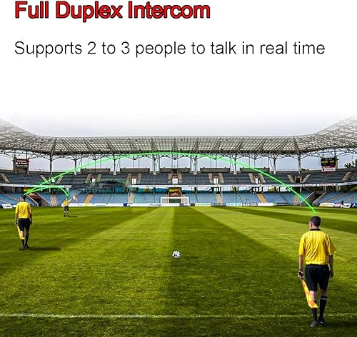 Miniatura 2 de MIMIRACLE Auriculares de árbitro, sistema de comunicación de árbitro con auriculares, intercomunicador Bluetooth V6 para fútbol, balonmano, 1 paquete