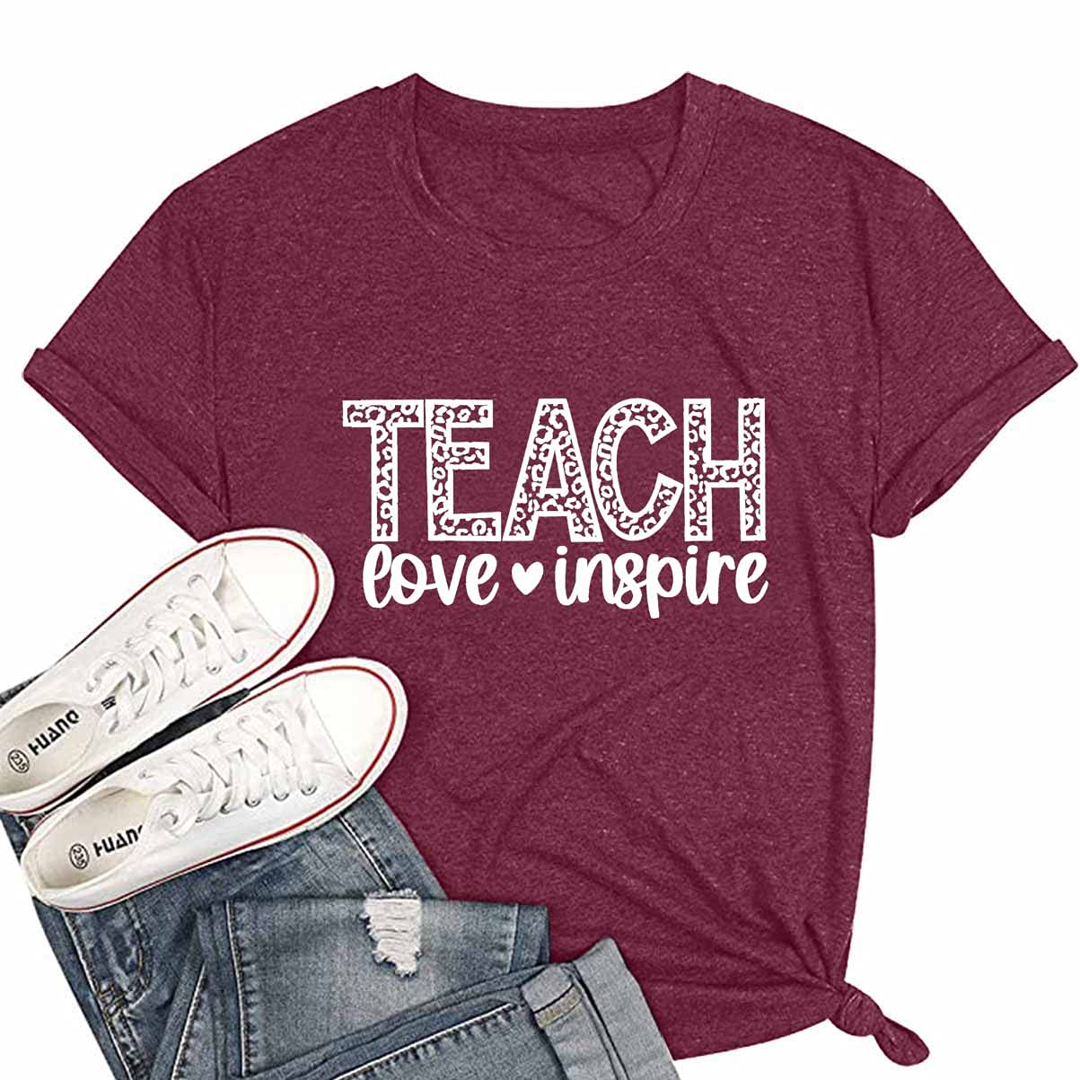 It's A Beautiful Day to Learn Cute Teacher Shirts, Women's Short Sleeve Casual Tee Teacher Gift Idea