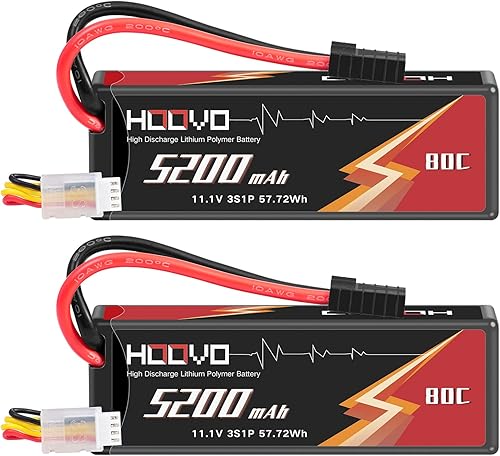 Miniatura 8 de HOOVO 3S 11.1V Lipo Battery 5200mAh 80C Estuche rígido con enchufe TR para coche RC, barco, camión, carreras, pasatiempos, FPV, modelo de carreras