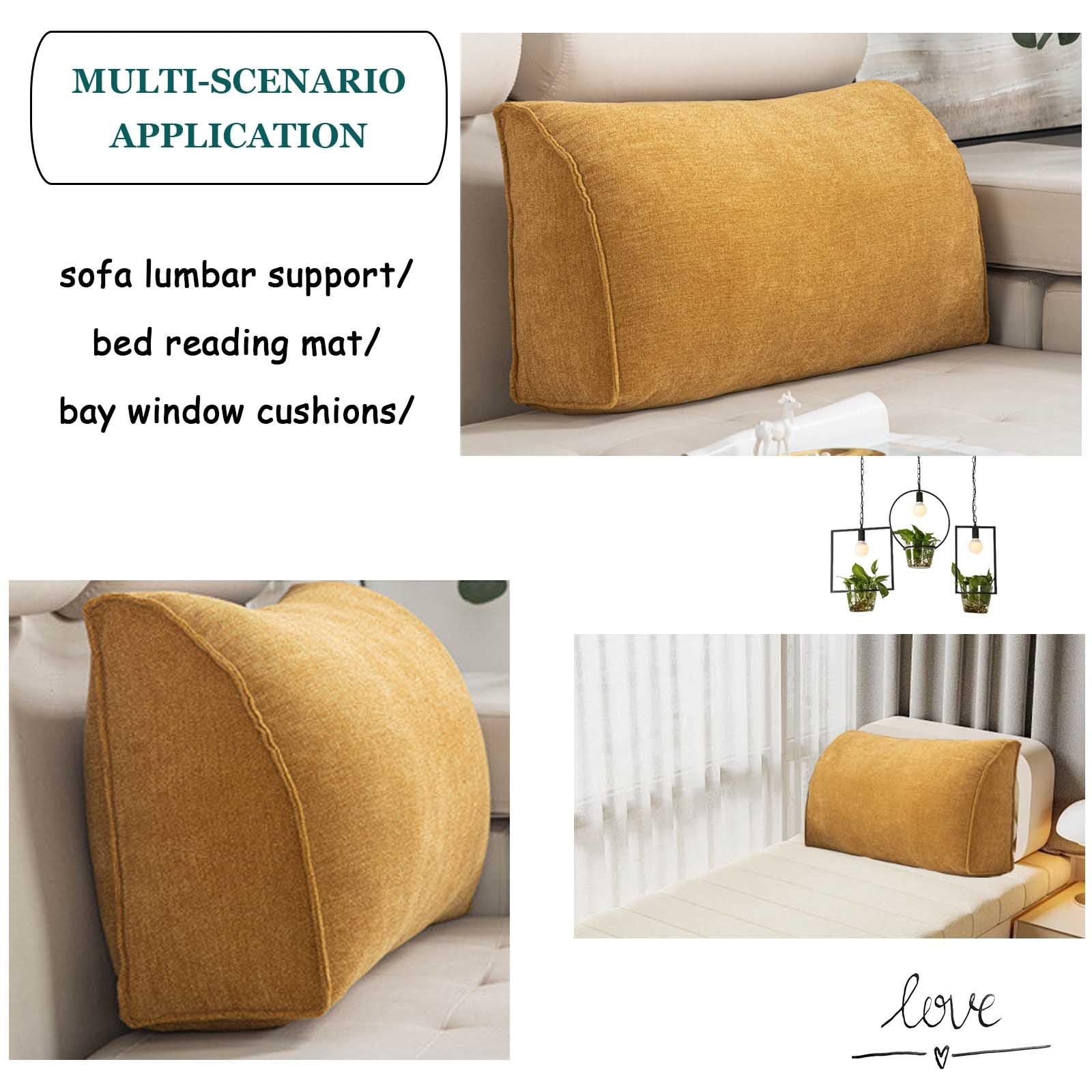 Cojín Lombare para Cama y Sofá Almohada Respaldo Ergonomica Cojín de Lectura Cojín Cuña Tamaño 70x35x17cm Soporte Lombare Ideal para Confort y Estilo.