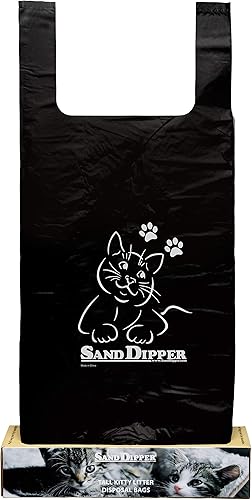Miniatura 2 de Sand Dipper Bolsas de basura para gatos con asa selladora de olores, gruesas, duraderas, a prueba de fugas, grandes para adaptarse a cualquier