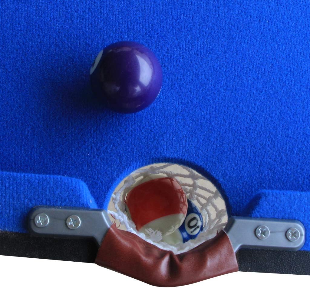 KAKIBLIN 55" Folding Pool Table Set Mini Billiard Table Portable Table Top Snooker Game Table with All Accessory, Simple Assembly, Blue : Sports & Outdoors