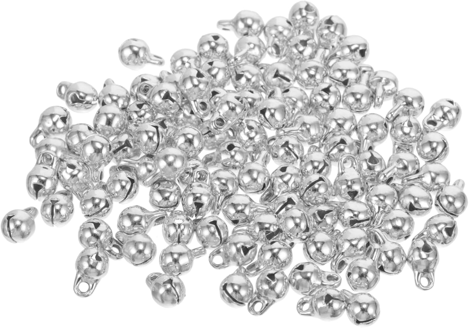 BESTYASH 100pcs Mini Copper Bells for Crafts 5mm DIY Jewelry Making Accessories Metal Bell Pendants for Doll Clothes Wind Chimes and Home Decor