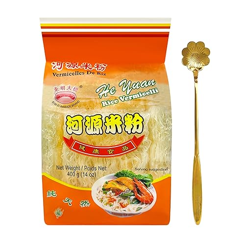 Miniatura 1 de D.M.D BRIDGE BRAND Fideos de arroz, fideos de arroz He Yuan, ideales para salteados tradicionales tailandeses, vietnamitas, chinos, japoneses y
