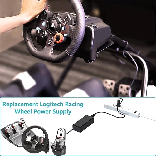 Miniatura 3 de UpBright 24V ACDC Adapter Compatible with Logitech G25 G27 G29 G920 190211-0010 G940 PS3 Xbox 360 Racing Wheel DYMO Lw 400 450 Turbo 1733232 1750110