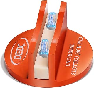 DEDC Universal Aluminum Grooved Magnetic Jack Pad, Jacking Puck Pinch Weld Frame Rail Adapter,
