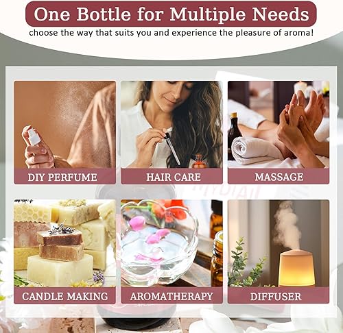 Miniatura 4 de MYDIAIL Aceite esencial de rosa de 4.0 fl oz, aceite esencial de rosa natural prémium para cuidado de la piel, difusor, aromaterapia, masaje,