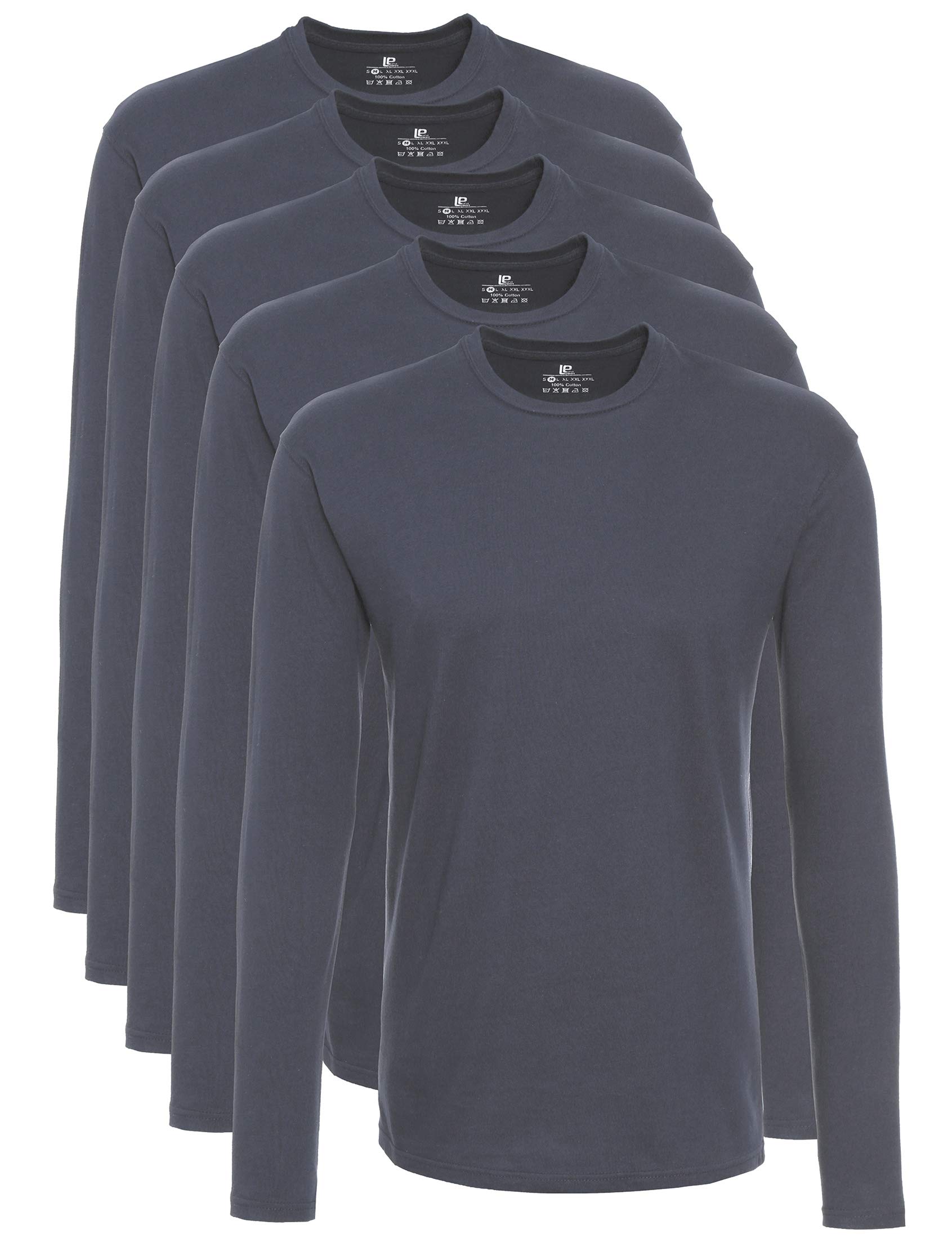 Lower East Langarmshirt Herren Baumwolle I 5er Set I Longsleeve Herren