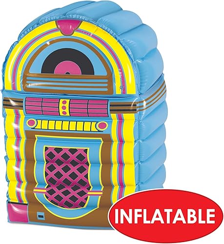 Miniatura 4 de Beistle Inflatable Cooler  50's & 80's Party Decorations, Drink Containers, Beverage Cooler, Music Themed Decorations Decades