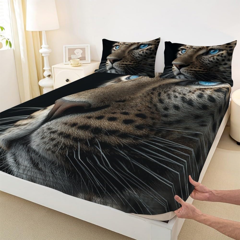 Drap Housse 200x200 cm Noir Grand Bonnet 30 cm en Microfibre