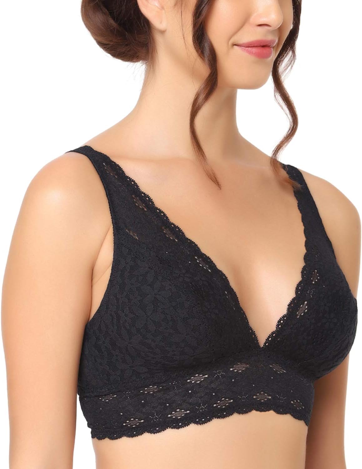 Wacoal Womens Halo Lace Bralette Bra - Image 3