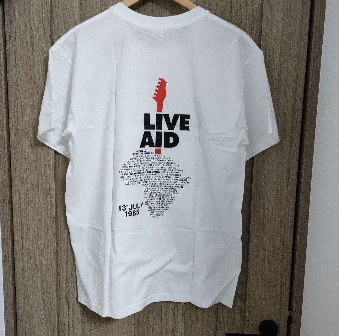 LIVE AID Tシャツ ホワイト Amazon.co.jp: LIVE AID Tシャツ ライブエイド ヴィンテージT