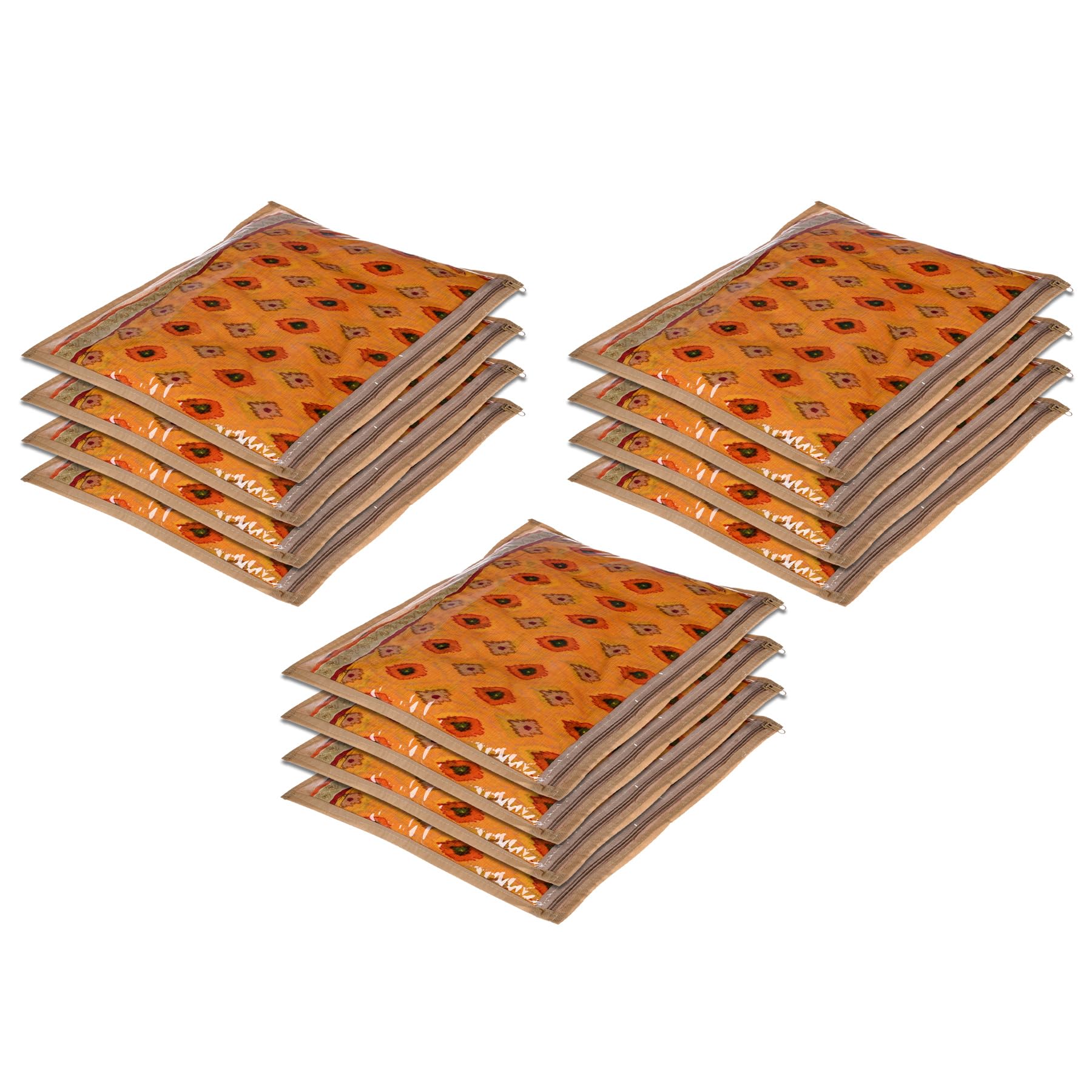 Kuber Industries Saree Cover Bag | Clothes Storage Bag | Single Packing Saree with Zip Closure | Wardrobe Organizer | Cloth Storage Organizer | Plain Saree Cover Bag | Pack of 12 | Brown (B0CQ8VDVP8) Amazon Price History, Amazon Price Tracker