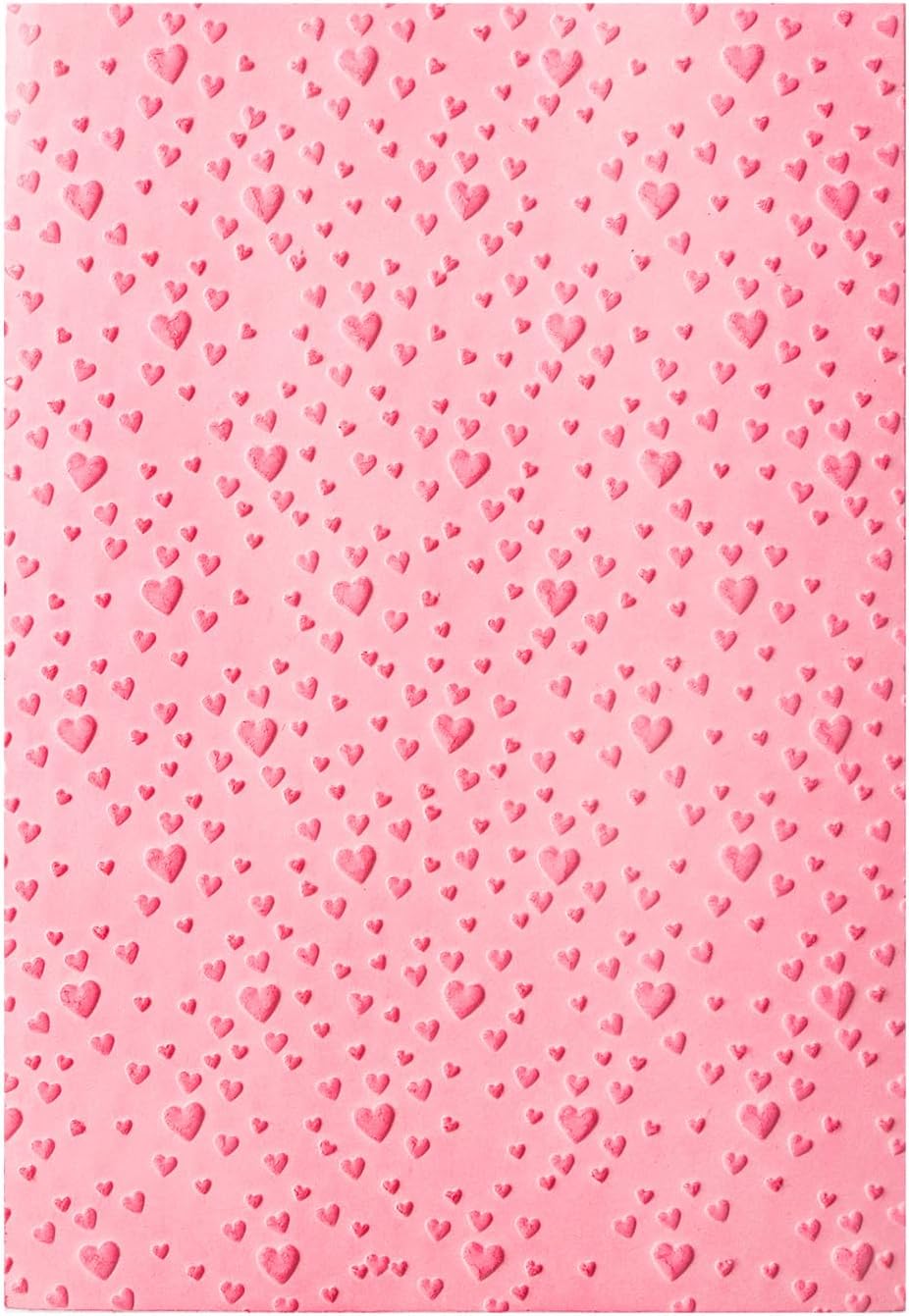 Valentine's Day 3D Embossing Folder for Card Making, Falling Hearts Textured Impressions Plastic Embossing Folders for DIY Scrapbooking Paper Crafting Handmade Crafts Wedding Birthday Card Decoration