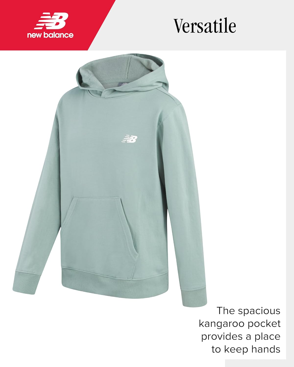 New Balance Boys Hoodies - Athletic Fleece Pullover Boys Hoodie Sweatshirts with Pockets and Back Graphic Print (8-20) - Image 2