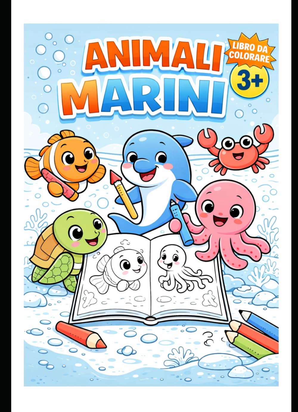 Libro da colorare: Animali marini