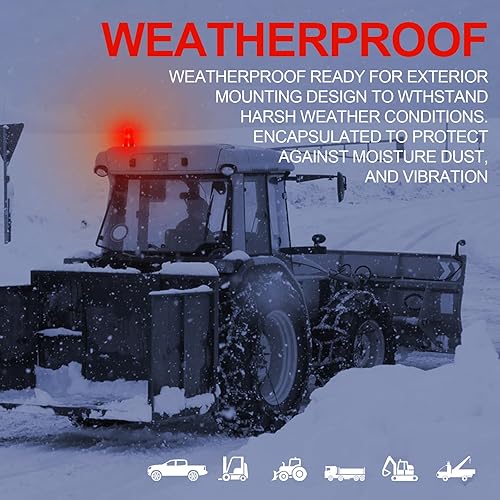 Miniatura 9 de eTzone 30 luces LED para carretilla elevadora, luces estroboscópicas de emergencia rojas de advertencia 30 W DC10-110 para carretillas elevadoras,