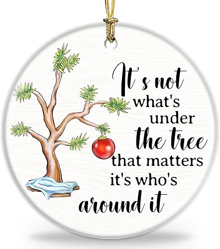 Adornos de Navidad 2023, decoraciones para árbol de Navidad, adornos de cerámica, regalos de Navidad para mujeres, hombres, familiares, hermanas,