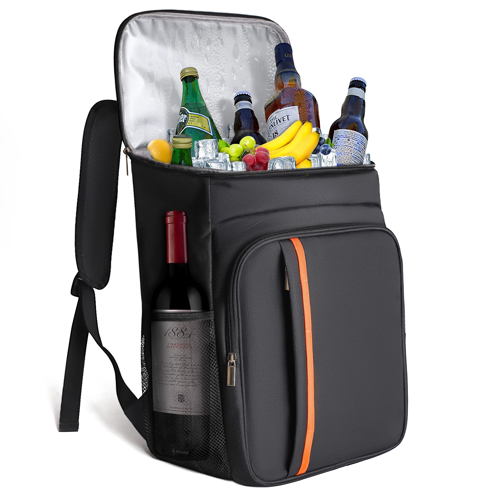 BEELIFY Cooler Backpack-30 Cans Double Deck Lightweight Insulated Leakproof Cooler Bag-Lunch Backpack for Hiking/Beach/Camping