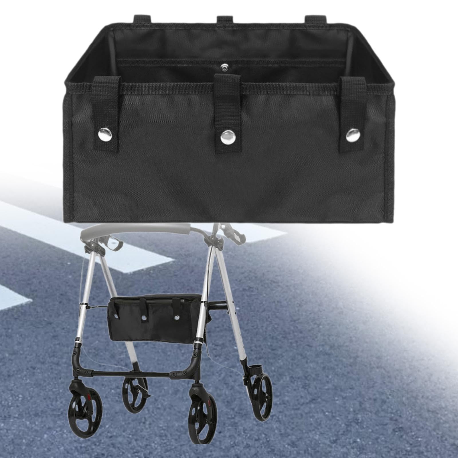 perfk Borsa per deambulatore sotto il sedile, cestino per deambulatore, organizer per deambulatore, cestino di ricambio sotto il sedile per e i