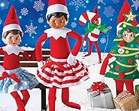 Vista 3 de MasterPieces Juego de rompecabezas – Paquete de 4 rompecabezas de 100 piezas para niños – Elf on the Shelf paquete de 4 – 8"x10
