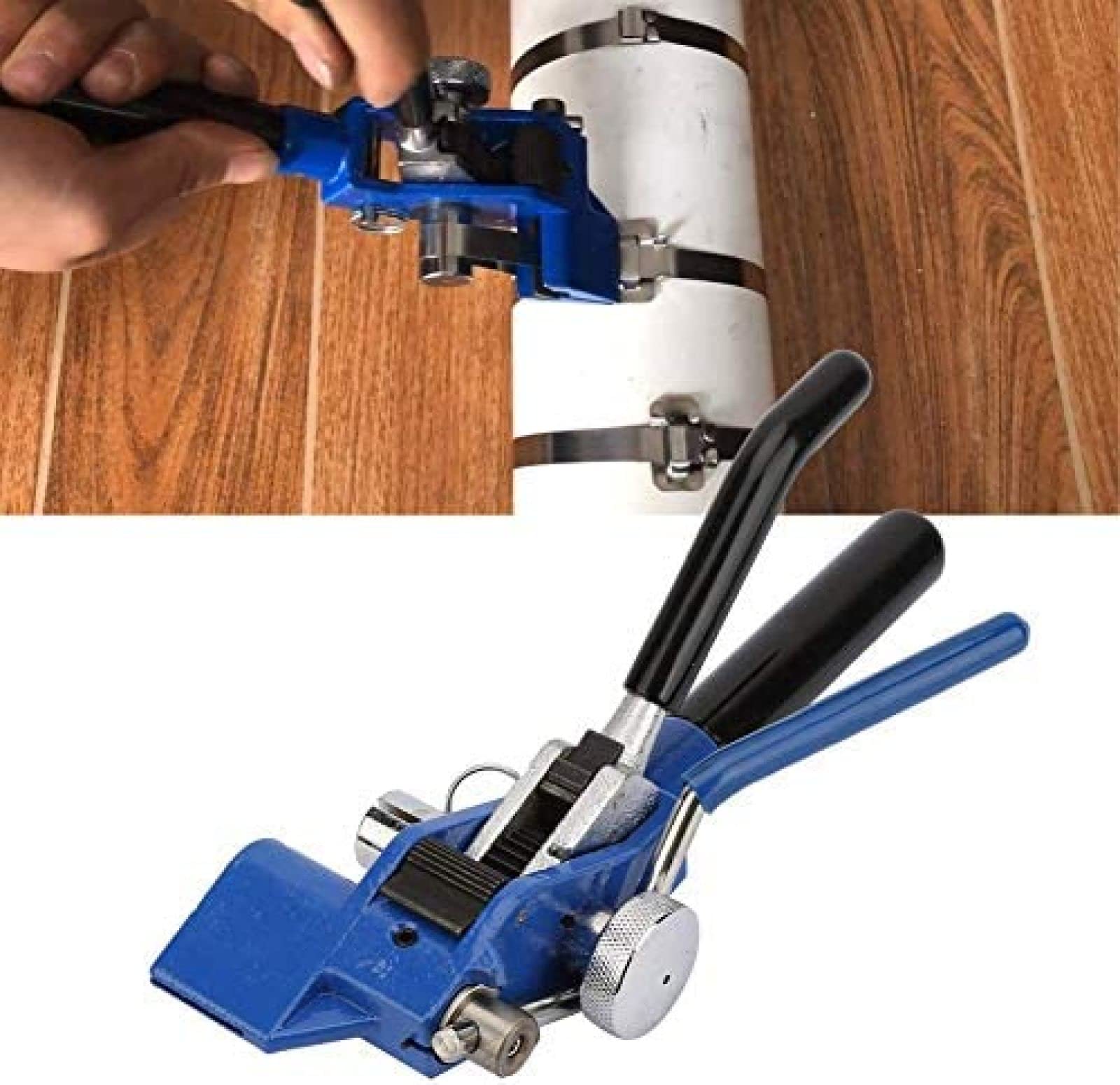 Pistola para Sujetacables, Pistola para Sujetacables De Acero Inoxidable, Herramienta para Sujetar Sujetacables, Herramienta para Paquete De Alicates para Sujetacables con Cremallera De Acero INOX