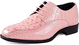 Harvey Fashion Mens Dress Exotic Shoes Croco Lace up Oxford Formal Shoe for Men - Buy now