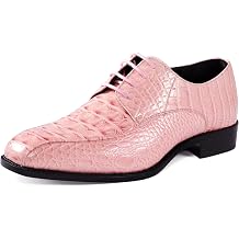 Amali Harvey Fashion Mens Dress Exotic Shoes Croco Lace up Oxford Formal Shoe for Men