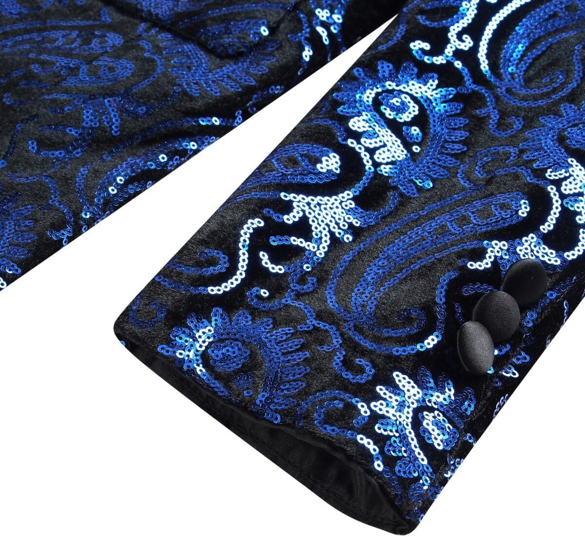 Cloudstyle Men's Dress Floral Suit Notched Lapel Slim Fit Stylish Blazer Dress Suit - Image 6