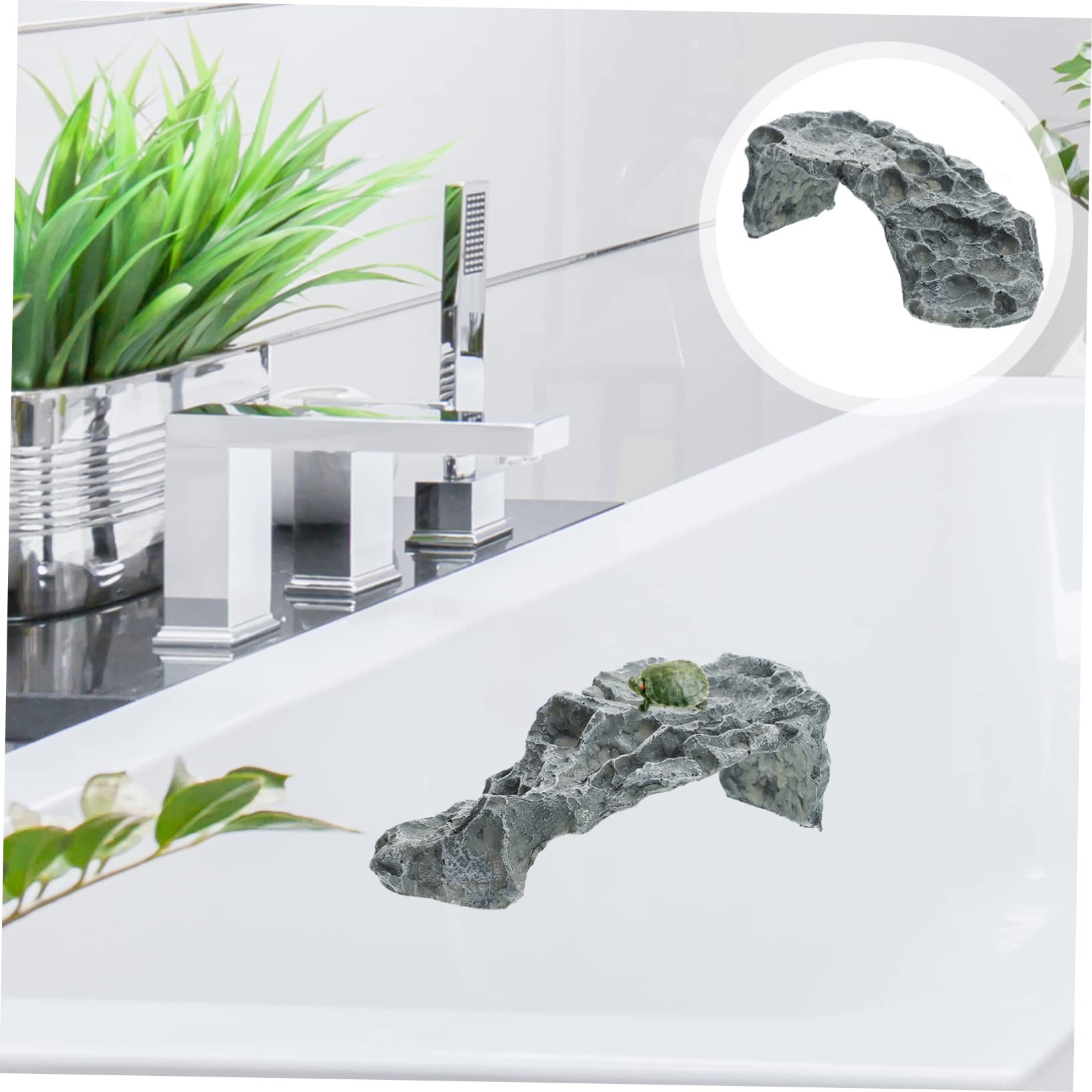 Plataforma de Descanso para Reptiles Grande Seguro para Tortugas y Decoración Natural para Acuarios de Agua y Terrarios de Mascotas Pequeñas