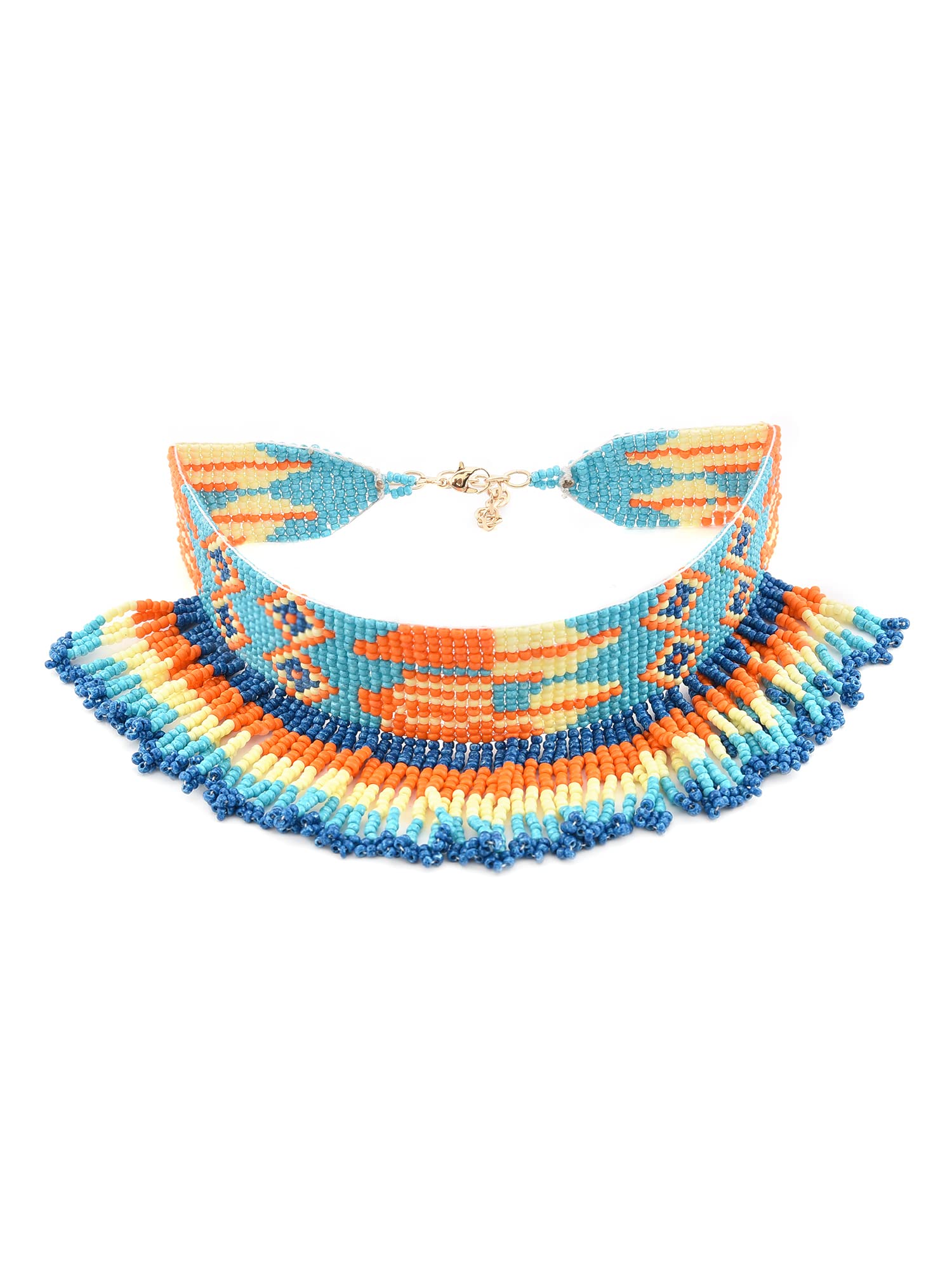 ZAVERI PEARLS Multicolor Woven Beads Contemporary Choker Necklace For Women-ZPFK17754 (B0CXTHKFVK) Amazon Price History, Amazon Price Tracker